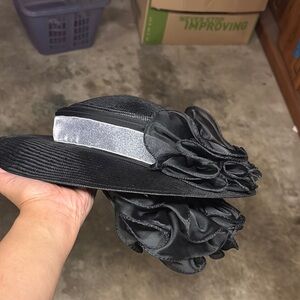 Elegant Black Hat with Silver Band